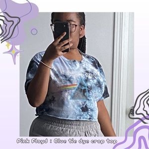 💜30% off sale💜 Pink Floyd | Blue tie dye crop top